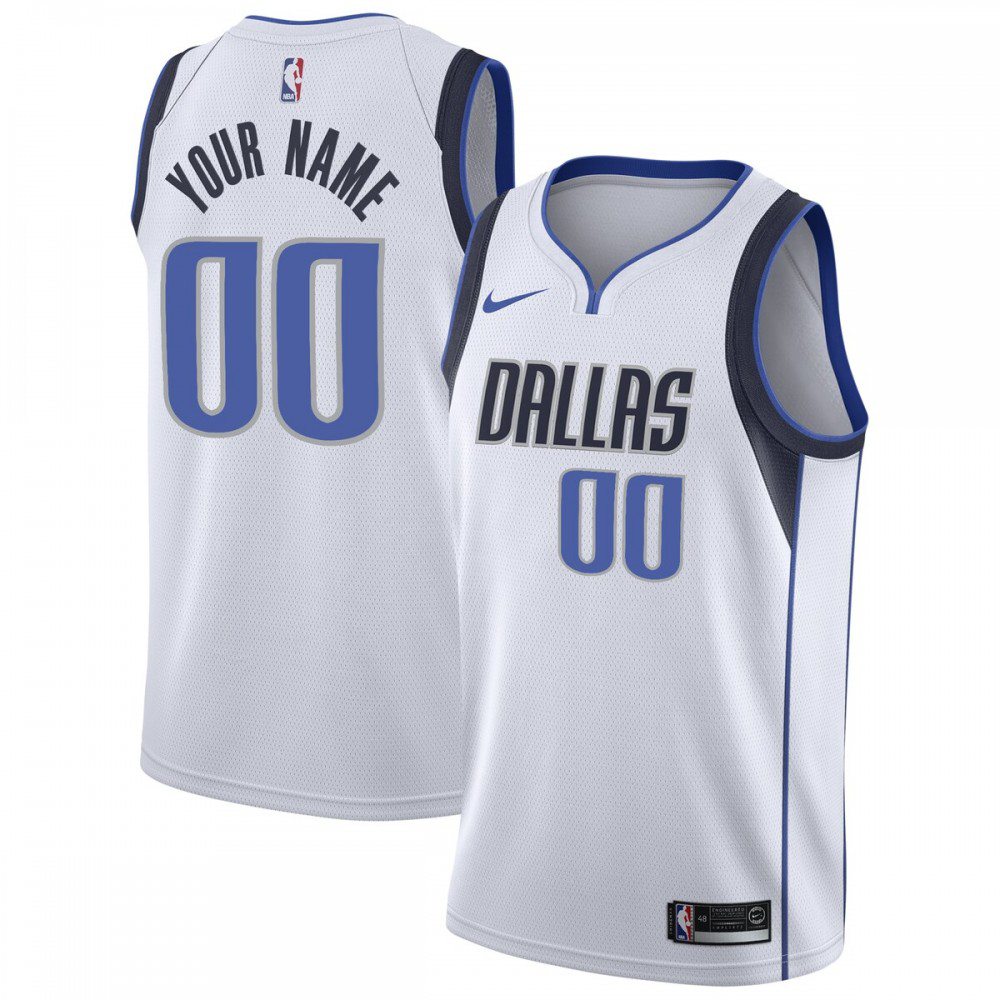 Dallas Mavericks 2020/21 Swingman Custom Jersey - Association Edition - White-Pro Kit Vault | Brand New 26/27 Sports Jerseys
